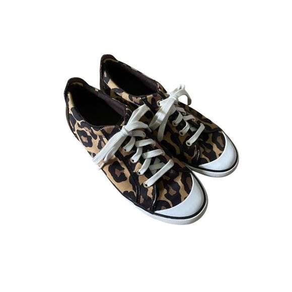 Coach | Women's Leatherware Barrett Animal Print Sneakers Size 9 - Picture 1 of 6